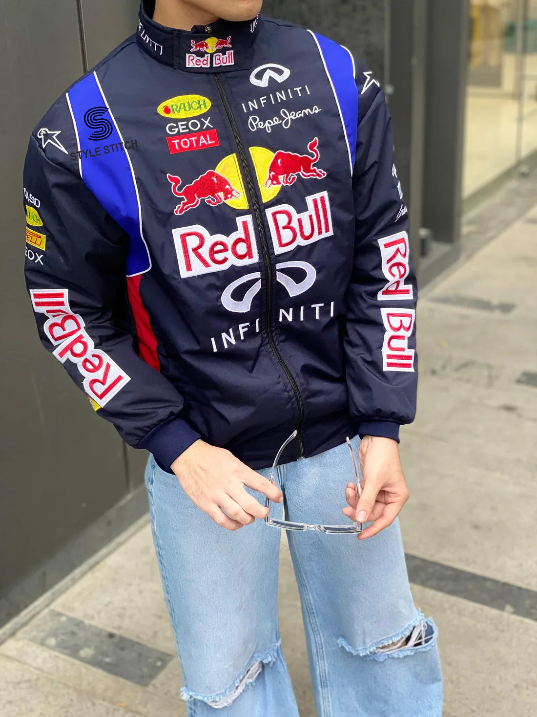 Red Bull Racing DTF Print Jacket – Formula 1 Motorsport Streetwear Zip-Up