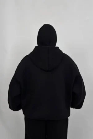 Xapparel Ninja Zip-Up Balaclava Hoodie – Black & White Edition