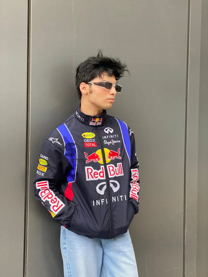 Red Bull Racing DTF Print Jacket – Formula 1 Motorsport Streetwear Zip-Up