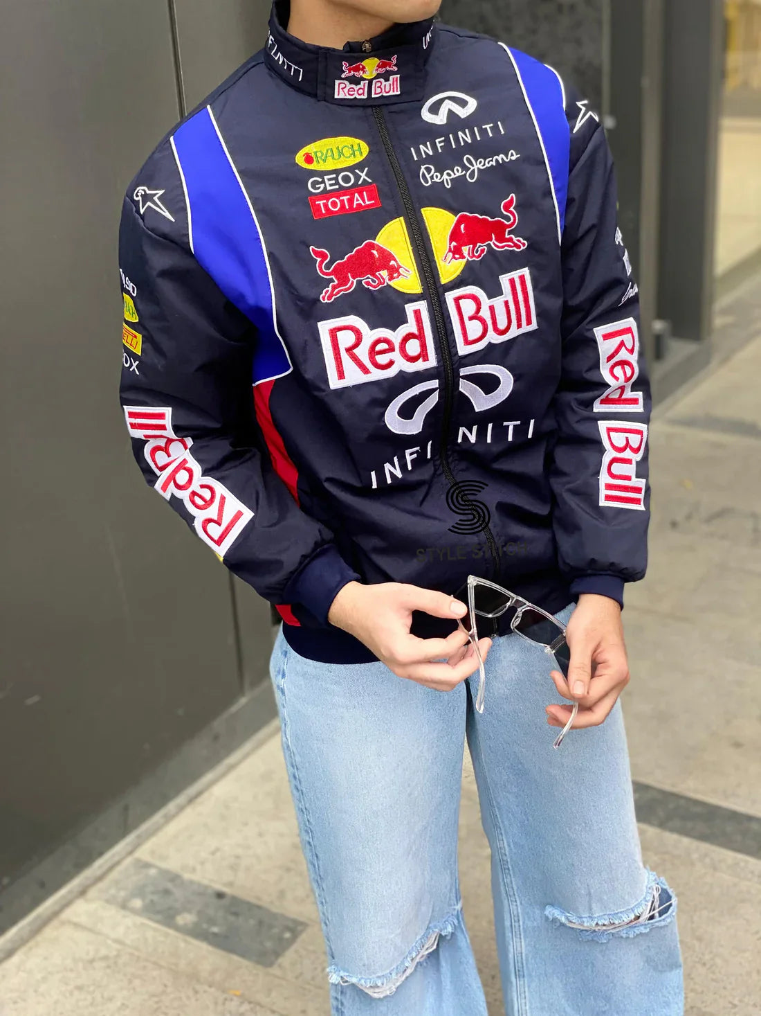 Red Bull Racing DTF Print Jacket – Formula 1 Motorsport Streetwear Zip-Up