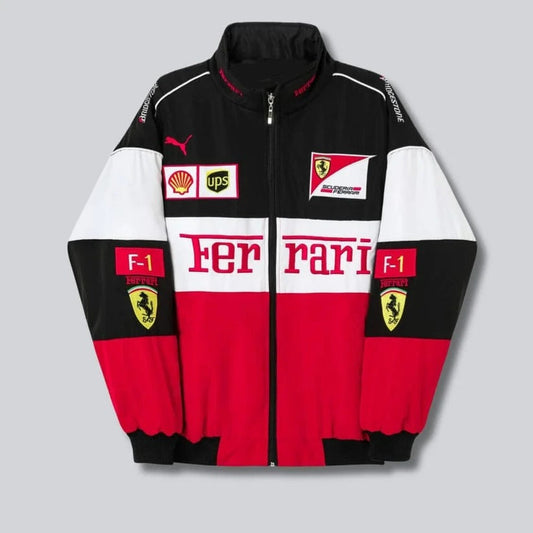Ferrari F1 Racing Jacket – Vintage Motorsport Track Zip-Up Streetwear