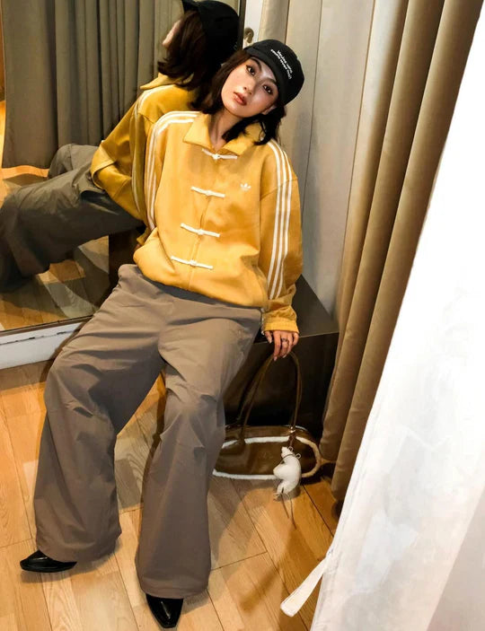 Adidas Mustard Toggle Track Jacket – Vintage Y2K Streetwear | Xapparel
