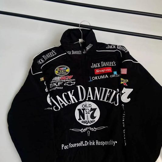 Jack Daniel’s Old No.7 DTF Print Racing Jacket – Black Edition